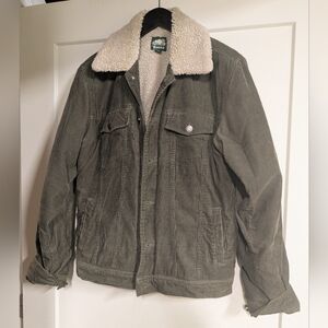 Roots Olive Corduroy Sherpa Jacket S